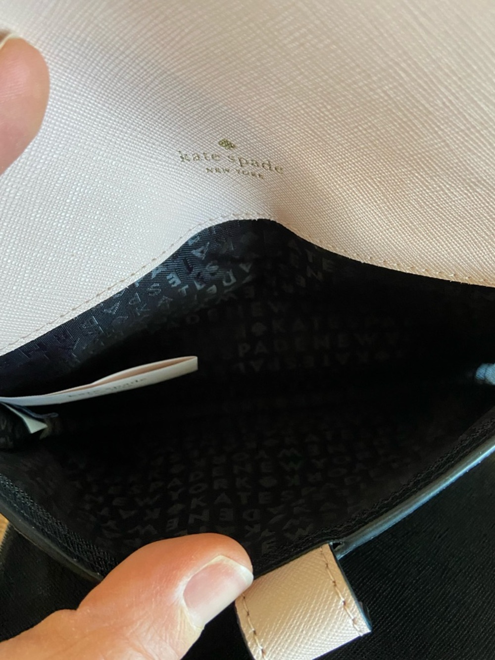 Kate Spade Pink and Black Laurel Way Winni Saffiano Leather Crossbody Clutch - Picture 10 of 11